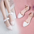 thumbnail image 3 of NOKIO Girls' Ankle Strap Sandals Girls' Glitter Sandals Girls' Block Heel Sandals Little/big Kids Sandals Kids Heels Close Toe Ankle Strap Dress Shoes Flower Wedding Party, 3 of 7