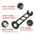 thumbnail image 4 of 2pcs Multifunctional Faucet Installation Wrench, Sink Water Pipe & Angle Valves Repair Tool, Universal Socket Tightener for Home Plumbing Installation, Maintenance & Disassembly Work, Black, 4 of 9