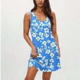 thumbnail image 7 of Blmnix Sleep Tanks Nightgown for Women Victorian Nightgown Cotton Nightgowns Nightshirt Above-the-Knee Crew Neck Sleeveless Blue Backless Nightgown,XXL, 7 of 7