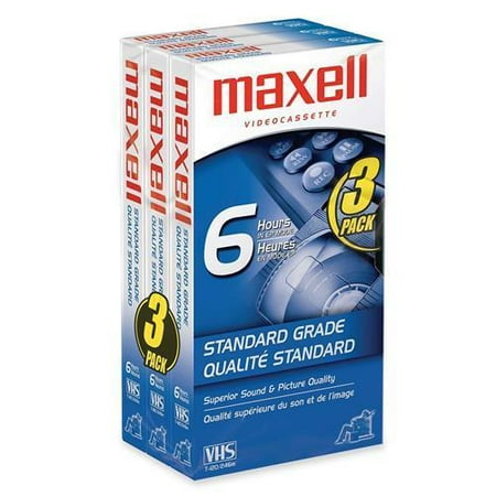 Maxell Standard Grade VHS Videocassette - VHS - 50 mil - 2 Hour - SP