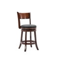 thumbnail image 3 of Boraam Palmetto 24in. High Open Back Swivel Wood Counter Stool, Brandy Finish, 3 of 15