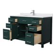 thumbnail image 3 of Wyndham Collection Beckett 54" Wood Single Bathroom Vanity in Nickel/Green, 3 of 6