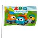 thumbnail image 1 of Leo el Camión Bandera impresa con temática, regalo perfecto para fanáticos, amigos y familiares, y adecuada para actividades al aire libre e interiores, decoraciones de fiesta. 90 cm × 150 cm., 1 of 6
