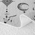 thumbnail image 5 of Erosebridal Geometric Aztec Quilt Full, Southwestern Dreamcatcher Full Bedspread Sets, Light Gray Black 3-Piece, 1 Coverlet and 2 Pillowcases, 5 of 7