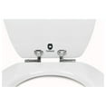 thumbnail image 4 of Round Toilet Seat Slow Close White Wood - 16.5 Inch Bowl Fit - Chromed Hinges - Durable & Easy Install Bathroom Toilet Seat, 4 of 5