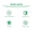 thumbnail image 4 of Miangastore 165pcs Threaded Rivet Nuts Zinc Firm Riveting for Steel Installation, 4 of 9