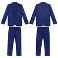 thumbnail image 5 of Yartina Men's Classic Slim Fit Business Tuxedo Outfits Notched Lapel Blazer Vest Trouser Wedding Royal Blue XXL, 5 of 6