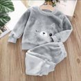 thumbnail image 2 of NOLDARES Toddler Baby Boy Fall Winter Outfit Cartoon Graphic Print Long Sleeve Sweatshirts Stretch Jogger Pants Newborn Clothes Set(Grey,4-5 Y), 2 of 4