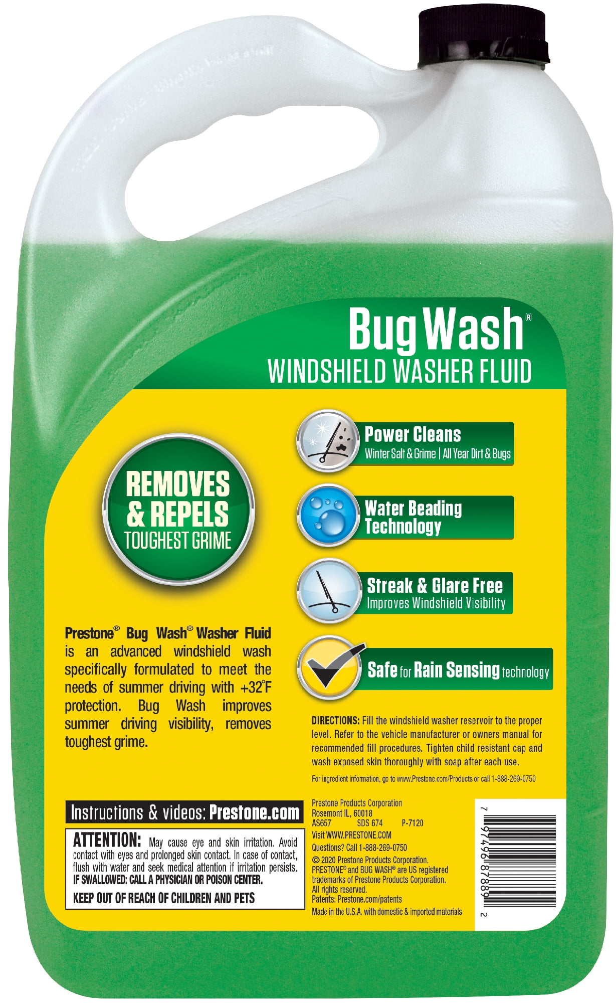 PRIME GUARD® Bug Blast Windshield Washer Fluid, 1 gal. - Runnings