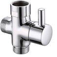 thumbnail image 1 of 3-way Shower Arm Diverter Valve G1/2"brass Shower Splitter Shower Valve With Rubber Washer Bathroom Shower System Component Replacement Part, 1 of 5