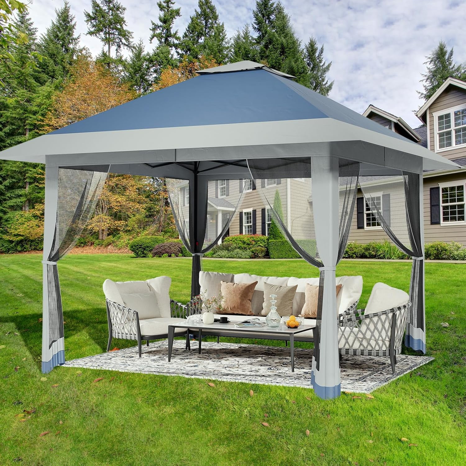GOGRANT 13 ft x 13 ft Pop-up Gazebo, Adjustable Height