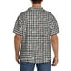 thumbnail image 3 of Fotbe Black And White Houndstooth Camisa Estampada de Manga Corta para Hombre, Casual de Verano, Estilo Playero, Sin Arrugas-Medium, 3 of 5