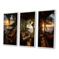 thumbnail image 3 of Designart "Tropical Vibes Beach Photo XXX" Nautical & Beach Framed Wall Art Set Of 3 - Yellow Beach Frame Gallery Set For Office Decor, 3 of 6