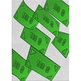 thumbnail image 1 of Ahgly Company Machine Washable Indoor Rectangle Transitional Jade Green Area Rugs, 2' x 4', 1 of 7