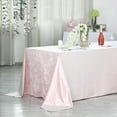 thumbnail image 2 of BalsaCircle 90" x 156" Blush Rectangular Premium Velvet Tablecloth Table Linens, 2 of 9