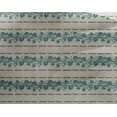 thumbnail image 4 of oneOone Georgette Viscose Teal Blue Fabric Stripe & Leaves Artistic Sewing Fabric By The Yard Printed Diy Clothing Sewing Supplies 42 Inch Wide, 4 of 4