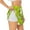 White, variant on Green Apple Print Women 2 in 1 Running Shorts,High Waisted Athletic Shorts,Gym Workout Shorts with Liner Pockets-Medium