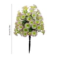thumbnail image 3 of Artificial Trumpet Flowers with Ground Spikes for Outdoor Garden Decor, Fake Plastic Flower Stakes for Yard, Lawn, and Indoor Flower Pots, White 16 inch, 3 of 6