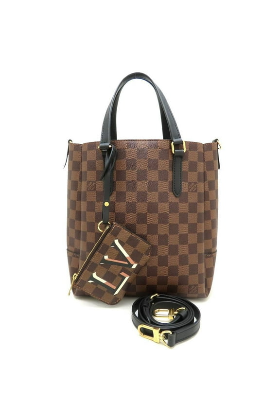 Pre-Owned LOUIS VUITTON Damier Belmont NV BB N60348 Handbag, 2-Way, Ebene Noir, 352637 (Good)