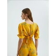 thumbnail image 4 of Floral Surplice Neck Short Sleeve Crop Top, 4 of 4