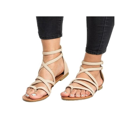 flat ankle gladiator sandals