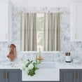 thumbnail image 4 of Archaeo 2-Pack Slub Texture Stripe Cotton Cafe Curtain Pair, 52"W X 36"L, Linen/White, 4 of 7