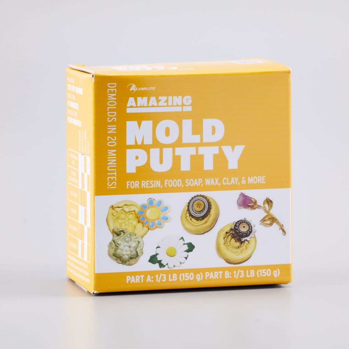 Alumilite Amazing Mold Putty; 2/3Pound Silicone Mold Making Putty Kit