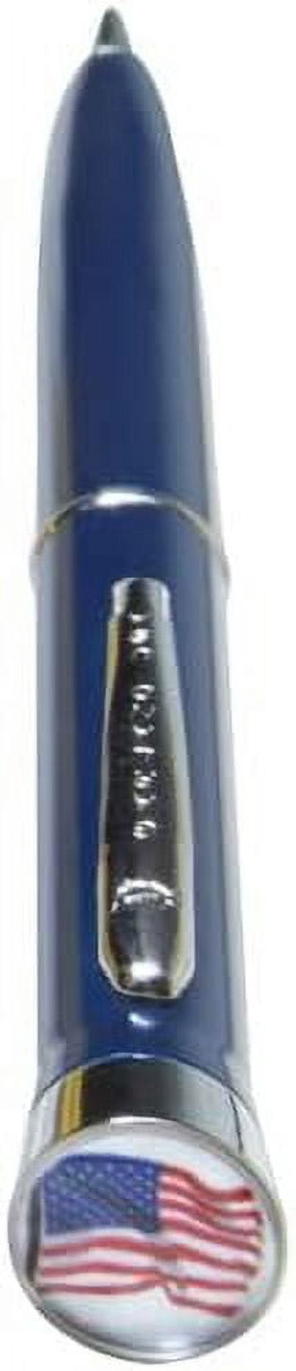 Garland Patriotic Executive Metal Ballpoint Twist Pen- Made in USA- Blue with Chrome Accents- Medium Pt Black Ink- Gift for corporate events and milestone- Box included