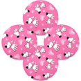 thumbnail image 2 of GZHJMY Puppy Love Pattern Round Placemats Non-Slip Heat Resistant Placemat for Dining Table Kichen Party Table Diameter Decor 15.4 inch Set of 6 Table Mat, 2 of 7