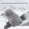 thumbnail image 3 of Eigraketly Guantes de invierno Calor Diseño engrosado Manoplas deportivas Tamaño compacto Regalo dulce Ropa de mano impermeable Pantalla táctil Ciclismo Gris Eigraketly OD016870-03, 3 of 6