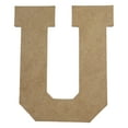 thumbnail image 1 of Wooden Letter Unfinished, Collegiate Font, Craft Cutout, 1 of 3