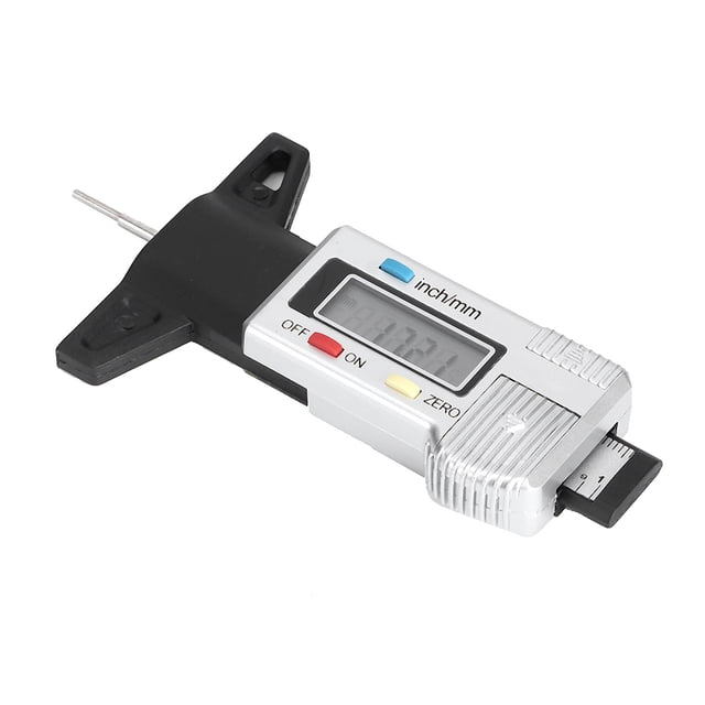 Jauge de Profondeur de Filetage de Roue, Jauge de Profondeur de Filetage de Pneu Numérique 025,4mm/1po pour Usage Multiple