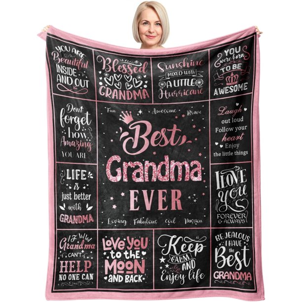 LHSHID Grandma Gifts Blanket Gifts for Grandma Grandma Gifts from Grandkids Great Grandma Birthday Gifts Grandmother Gifts Birthday Gifts Ideas for Grandma Best Grandma Gifts Blanket 30"x40"