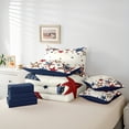 thumbnail image 6 of Homewish American Flag Stars Twin Bedding Sets 7-Piece for Teen, Vintage Style Bedding Comforter Set, Dreamy Cartoon Theme Reversible Sheet Sets, Breathable Home Decor, 6 of 8