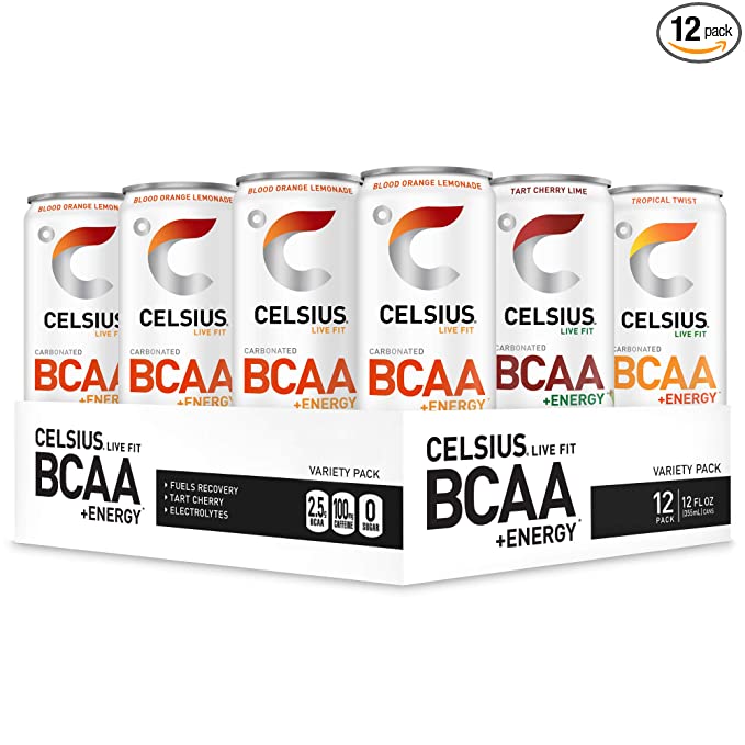 CELSIUS BCAA +Energy Sparkling PostWorkout Recovery & Hydration Drink