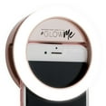 thumbnail image 4 of Impressions Vanity GlowMe Ring Light Portable Makeup Mirror with 4 LED Selfie Light Levels (Rose Gold), 4 of 9