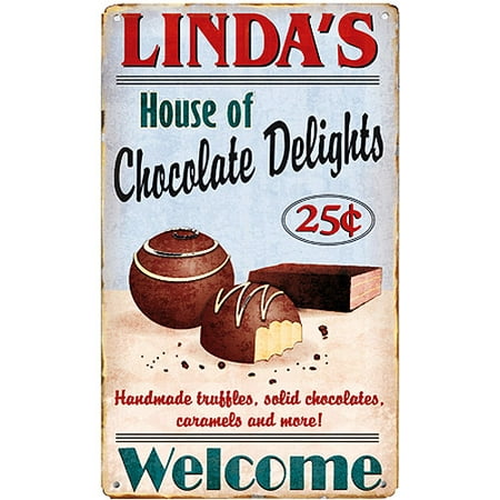 Personalized Vintage Metal Sign- Chocolate