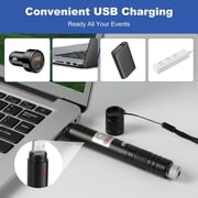Damflew Green Laser Pointer High Power Pen - Long Range Rechargeable Laser Beam, USB Charging for Hiking, Presentations & Outdoor Use (Professional-Grade Green Light)