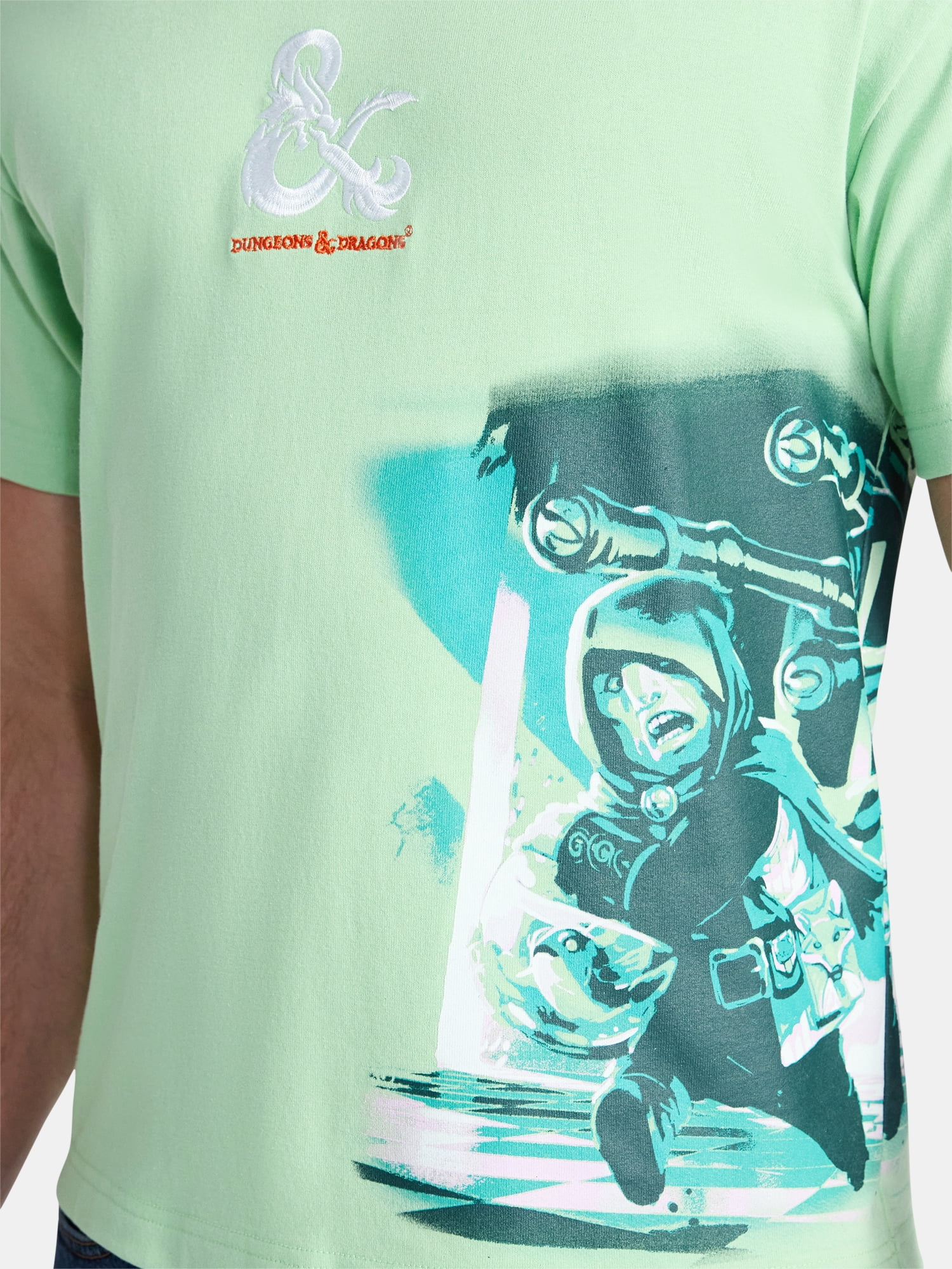 Dungeons & Dragons Men's and Big Men's Cropped Graphic Tee, Sizes XS-3XL