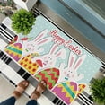 thumbnail image 1 of TUWABEII Easter Decorative Welcome Door Mat, Easter Eggs Bunny Tail Indoor Outdoor Non-Slip Welcome Mat,Happy Easter Rabbit Entryway Front Porch Throw Rugs for Easter Entrance Decoration, 1 of 6
