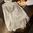 thumbnail image 4 of Scarves for Women Fall Winter Neck Warmer Wool Lightweight Pashmina Wraps White Scarf, 4 of 4