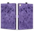 thumbnail image 2 of FJLBDE Case for iPad Pro 10.5 Inch / iPad Air 3rd Gen 2019 with Stand, Card Slot, Auto Wake/Sleep, Embossed Cat PU Leather Cover, Purple, 2 of 7