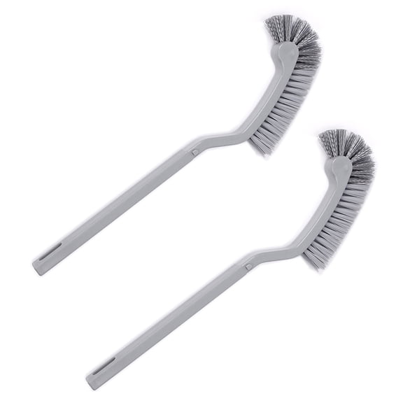 2 long handle cleaning brushes, soft brush, toilet cleaning brush, toilet brushgrey