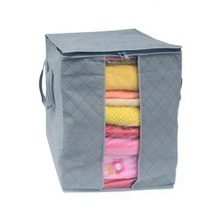 Pillow Storage Box - Large Clothes Bedding Duvet Zipped Pillows Non Woven Storage Bag Box GY