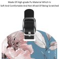 thumbnail image 4 of Square 2Pack PU Leather Spring Flowers and Leaves Cruise Luggage Tag with Privacy Cover and Name ID Tag for Travel Handbags Backpacks Luggage Tags, 4 of 6
