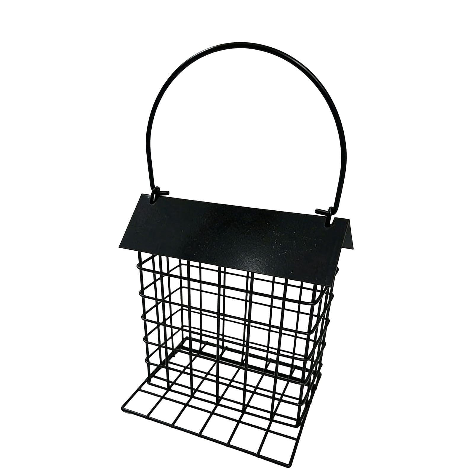 ACDANC Suet Feeder for Outside Hanging,Suet Block Feeder,Metal Suet Cake Holder Squirrel Proof,Weatherproof Bird Feeders for Wild Birds Woodpecker,Single Suet Cage for Outdoor Garden
