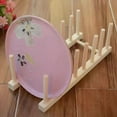 thumbnail image 2 of Kitchen Dish Drain Rack Dinnerware Storage Organizer Plate Drying Shelf Wooden Book Cups Display Stand Drainer Holder B, 2 of 9