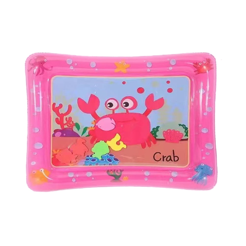 Animal Water Mat PVC Baby Water Play Mat Double Edge for Activity (Crab