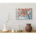 thumbnail image 3 of wall26 Canvas Wall Art Red Cherry Blossom Trees with Blue Sky Landscape Forest Oil Painting Impressionism Scenic Expressive for Living Room, Bedroom, Office - 32x48 inches, 3 of 4