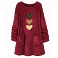 thumbnail image 2 of Ailaofu Womens Fall Long Sleeve T-Shirts Casual Tops for Leggings Loose Soft Blouses with Pocket, 2 of 3